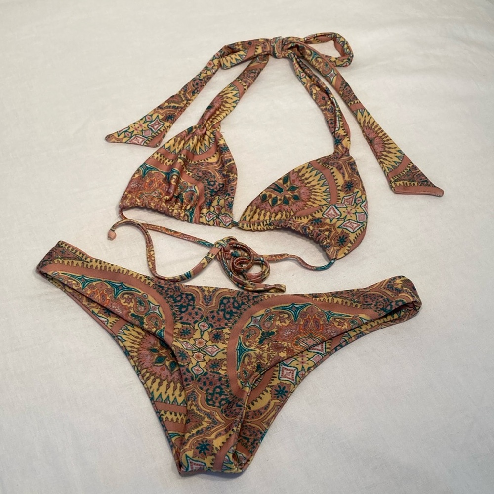 Beach riot zen bikini set Small orange yellow green